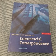OXFORD HANDBOOK OF COMMERCIAL CORRESPONDENCE WORKBOOK Ashley