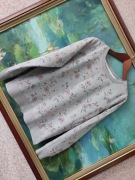 bluza sweter bluzka BAWEŁNIANA kwiaty róże liście uniwersalna oversize