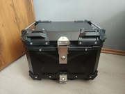 ALUMINIOWY kufer motocyklowy centralny CZARNY 45L uniwersalny + PŁYTA