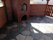 Kamień polny cięty na taras, elewacje, schody. 