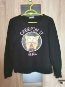 Czarna bluza z cekinami rozmiar 140