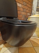 Miska WC podwieszana z deską wolnoopadającą CZARNA