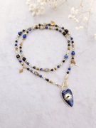 Naszyjnik Nébula - lapis lazuli, labradoryt, turmalin - UNIKAT 