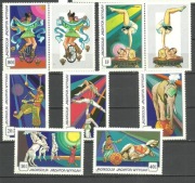 Mongolia 1974 Mi 850-856 cyrk sztuka**czyste