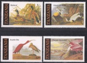 Ptaki 200 rocznica urodzin Johna Jamesa Audubona Tanzania 1986 czyste **