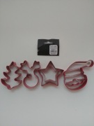 Boże Narodzenie foremki do ciastek, pierników, wykrawaczki metalowe 4 szt