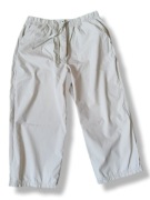 M&S Letnie spodnie 3/4 rybaczki materiałowe bawełna beżowe 44