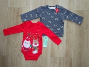 NOWE * body święta mikołajki świąteczne + bluza * 74