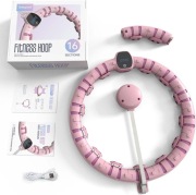 Obręcz fitness hula hop z licznikiem i masażem, 132 cm ABS