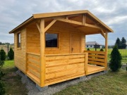 Drewniany domek ogrodowy altana 3,8x4,5 z montażem