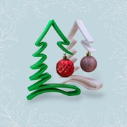 Ozdoba świąteczna - choinka - do zawieszenia bombki - 20cm