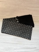 czarny męski szalik wzór krawatowy