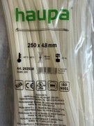 Opaska Opaski Kablowa Kablowe Haupa Biała 250 x 4,8 4 8 22 kg 