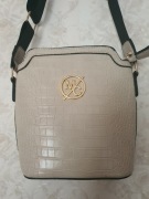 Beżowa torebka za skóry ekologicznej