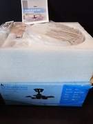 Lampa Sufitowa z Wentylatorem LED 24" Pilot Cichy Silnik DC Żyrandol