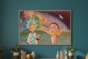 Obraz olejny "Rick & Morty Fanart" Agata Turzyńska 60x90 cm