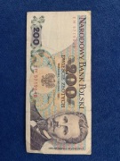 POLSKA Banknot 200 zł 1988 r. Jarosław Dąbrowski seria EM