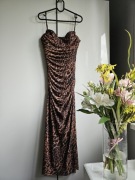 Sukienka maxi w panterkę Zara S 4772/237/051