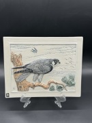 Jie Gantofta kafel vintage Szwecja unikat WWF sokół, jastrząb