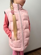 Pikowana kamizelka dziewczęca na wiosnę jesień lato 116-122 pudrowy róż