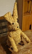 Duży Królik Wielkanocny ze słomy – 50 cm – Rustykalna ozdoba Handmade