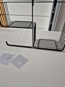 Półka metalowa czarna powieś gdzie chcesz haki bez wiercenia wytrzymała 