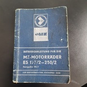 Instrukcja obsługi MZ ES 175/2 - 250/2 oryginalna niemiecka z 1969 roku