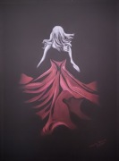 Rysunek ręczny "Lady in red"