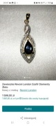 Zawieszka Revoni London Szafir Złoto Diamenty 