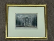 Staloryt “Das Siegesthor in München” – XIX w., ręcznie kolorowany 