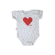 Body ecru z serduszkiem MROFI Bawełna 80