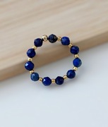 Pierścionek Lapis lazuli stal nierdzewna 