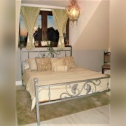 Łóżko metalowe kute, ręcznie wykonane 160 x 200