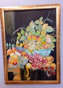 Obraz olejny martwa natura z owocami