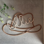 Dekoracja na ścianę z imieniem do pokoju dziecięcego kapelusz kowbojski