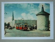 Warszawa. " Gruba Kaśka " z fragmentem Muranowa TRAMWAJ