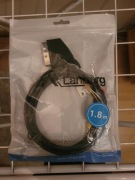 Nowy Kabel Lanberg RCA - SCART - 1.8m, TV, Konsola, Dekoder, VHS, Cinch
