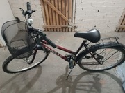 Rower czerwony z koszem