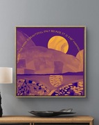 Autorski plakat-kolaż "Maybe the Moon is beautifull only because it is far"