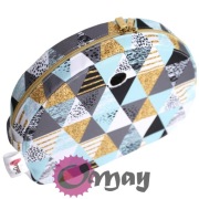 organizer do Obag MOON LIGHT trójkąty turkus szary Złoto 2 kieszenie OMAY