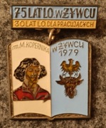 Odznaka, przypinka 75 lat LO w Żywcu 1979 