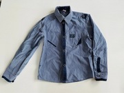 Koszula chłopięca w kratę 128cm 8lat elegancka podwijany rękaw #1768