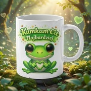 Kubek z Żabką i napisami