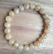 nowa bransoletka KWARC RUTYLOWY złote pasma 8-9 mm