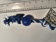 Zabawka szarpak dla psa z kulą gumową