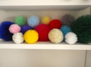 Pompony tiulowe kule ozdobne tiul handmade