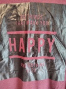 Koszulka tunika z rozcięciem po boku Happy. Made in Turkey