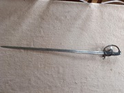 Pruski pałasz oficerski M1852 – oryginał, skórzana rękojeść „jaszczur”,