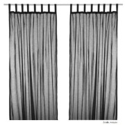 IKEA WILMA - czarne zasłony / firanki 145 x 300