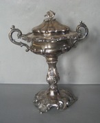 Cukiertnica Srebrna XIX w .  Szwecja , sygnatura R5 1871 r. Waga 568 gr.